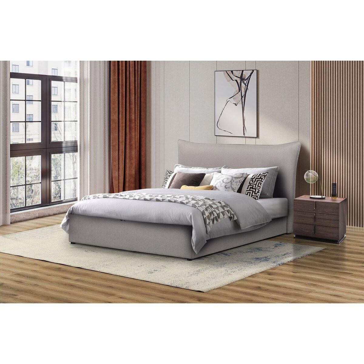 Habitat et Jardin Lit coffre double  Megeve  160 x 200 cm - Gris