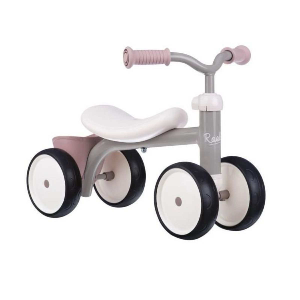 SMOBY Porteur Rookie Rose en métal pour enfant des 12 mois - Smoby