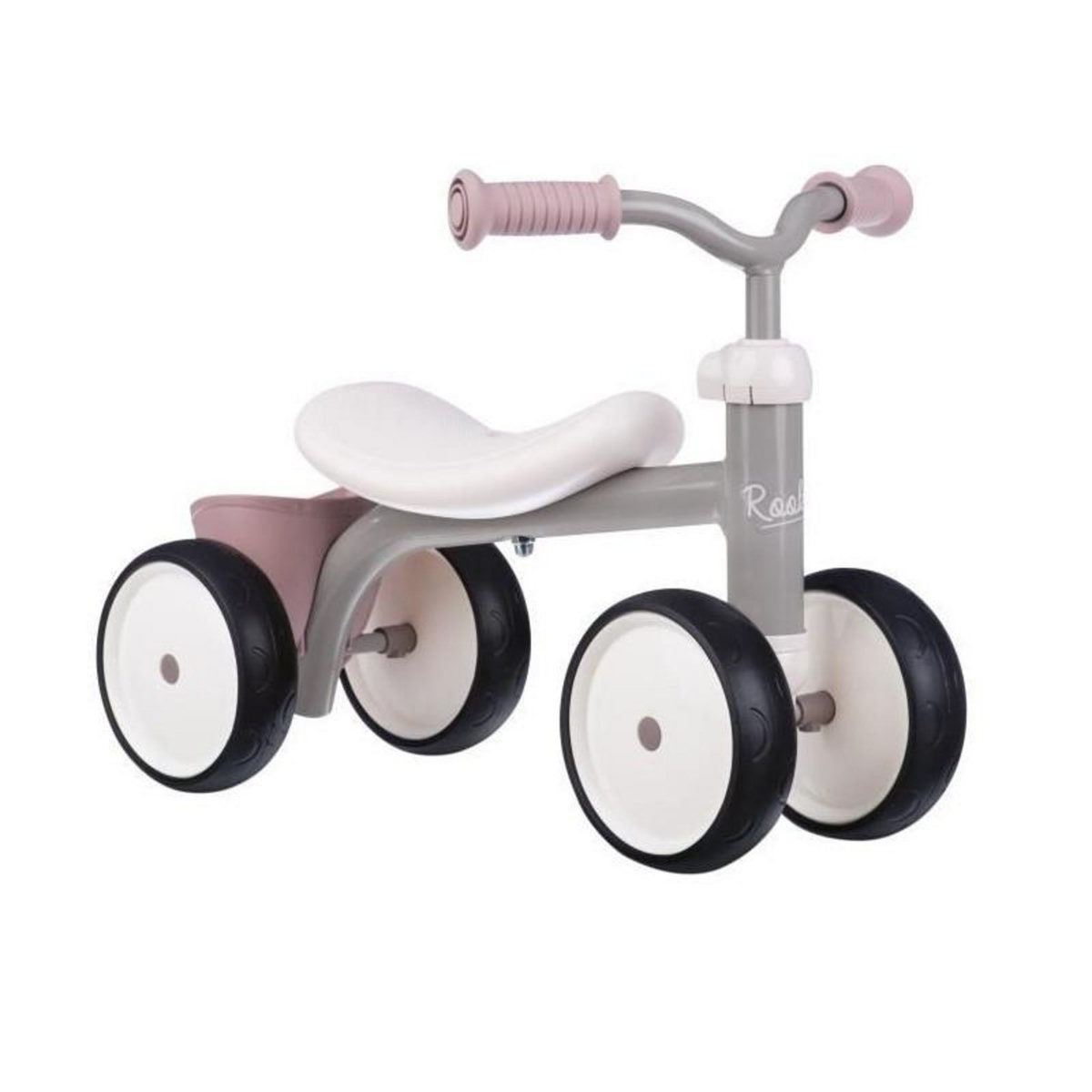 SMOBY Porteur Rookie Rose en métal pour enfant des 12 mois - Smoby