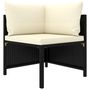 Voir la diapositive 2 : VIDAXL Canapes de jardin 4 pcs avec coussins Noir Resine tressee