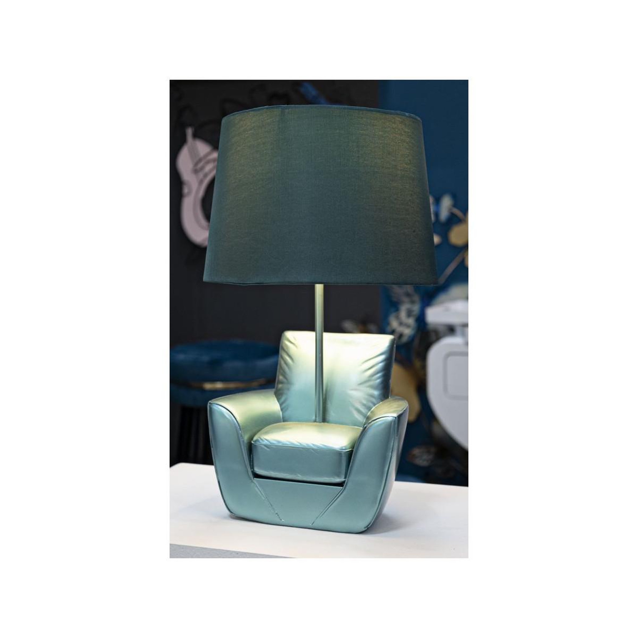 Voir la diapositive 6 : Paris Prix Lampe à poser déco  midcentury  43cm turquoise
