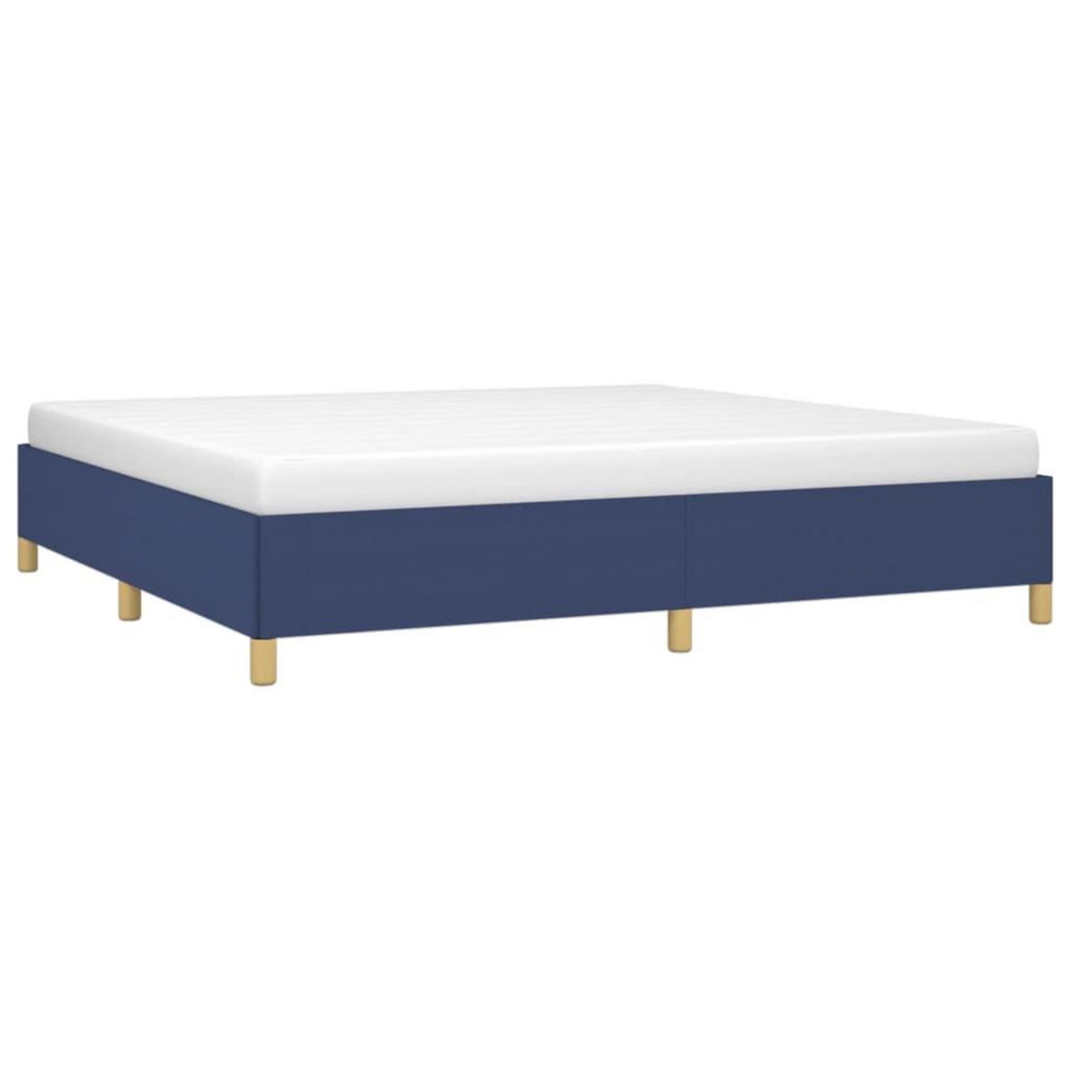 VIDAXL Cadre de lit sans matelas bleu 200x200 cm tissu
