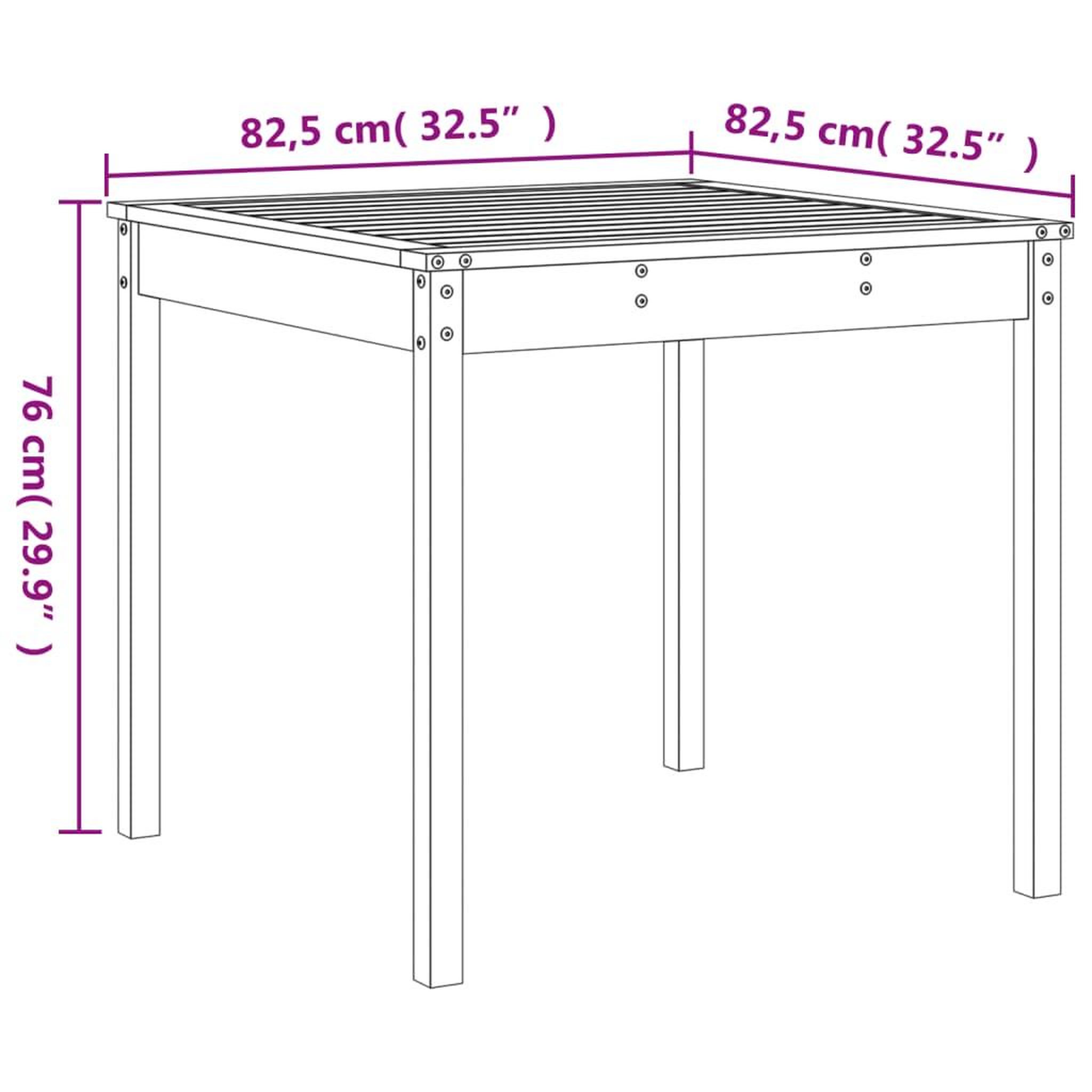 Voir la diapositive 6 : VIDAXL Ensemble a manger de jardin 5pcs bois massif Douglas