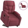 Voir la diapositive 2 : VIDAXL Fauteuil inclinable electrique rouge bordeaux tissu