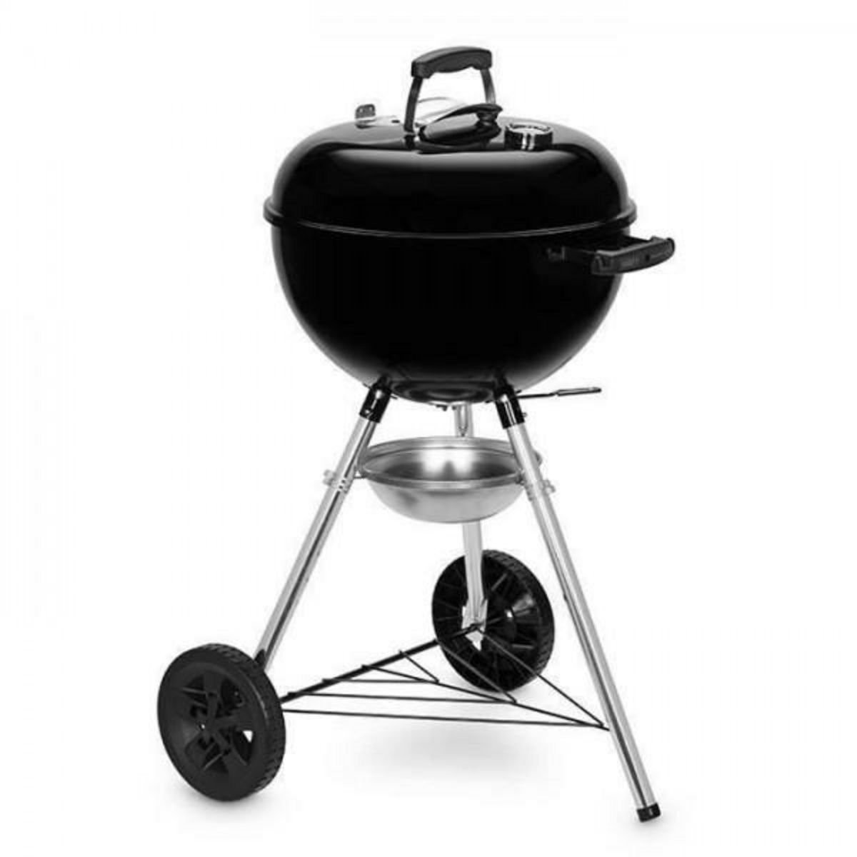 AAAAA Barbecue a charbon WEBER Original Kettle E-4710 - Acier émailé - Diametre 47cm - Thermometre intégré au couvercle - Systeme