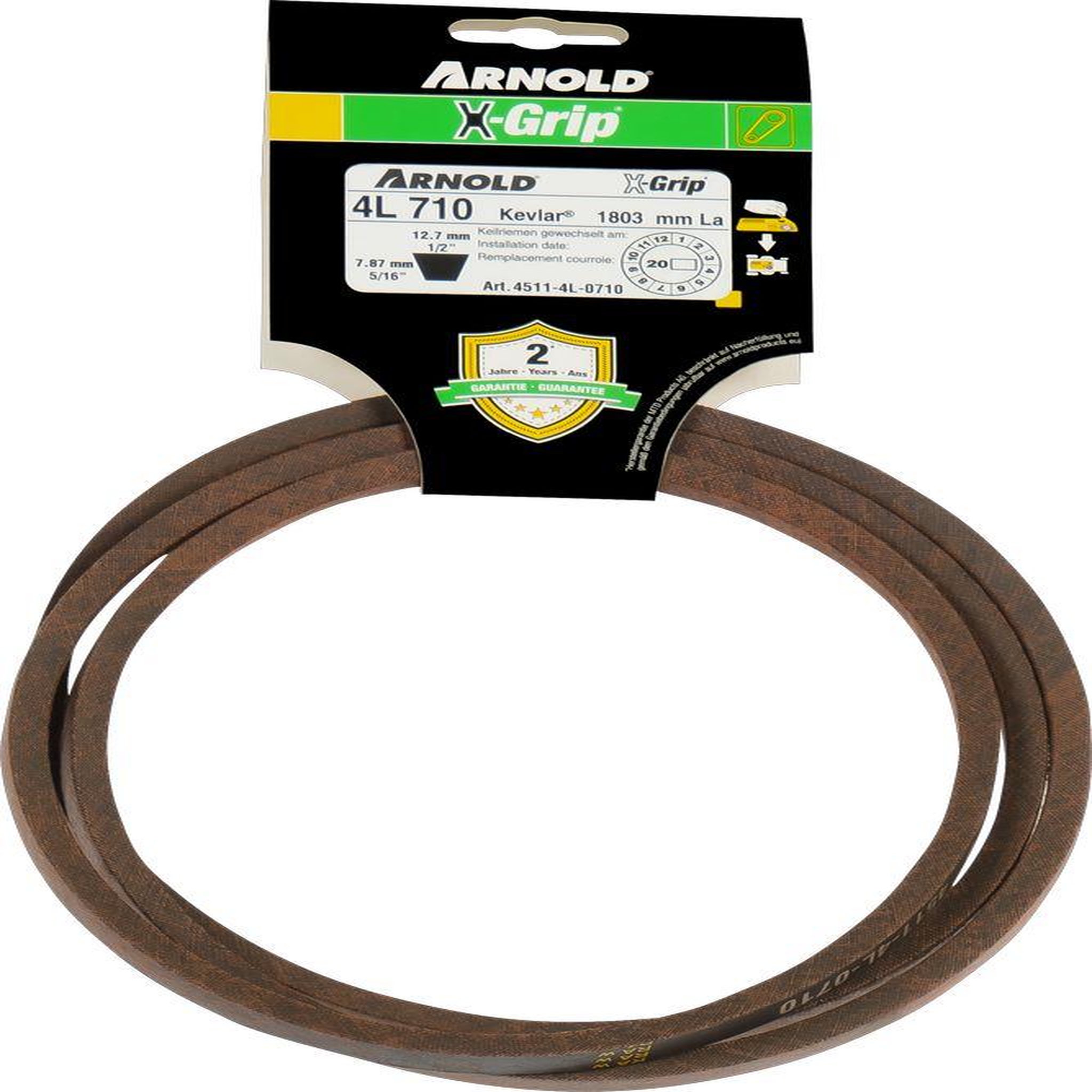 ARNOLD Courroie trapézoïdale x-grip v de type 4l710
