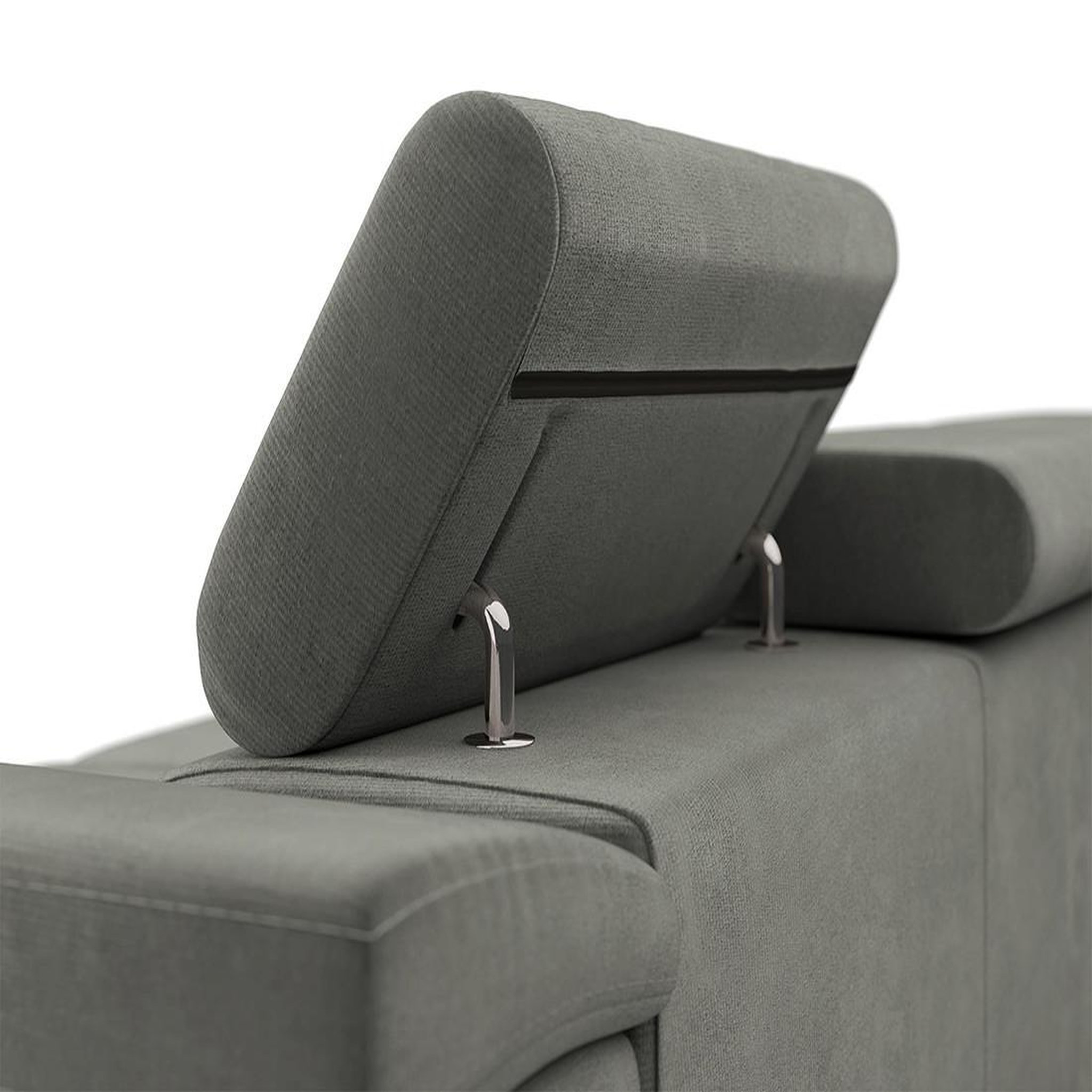 Voir la diapositive 5 : BEST MOBILIER Pablo - canapé droit 2 places avec têtières ajustables - en velours