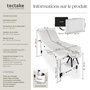 Voir la diapositive 6 : tectake Table 3 zones de massage largeur 70 cm et rembourrage 5 cm blanc