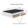 Voir la diapositive 2 : Lit avec rangements 140x190 cm, 2 tiroirs et tête de lit CAMA
