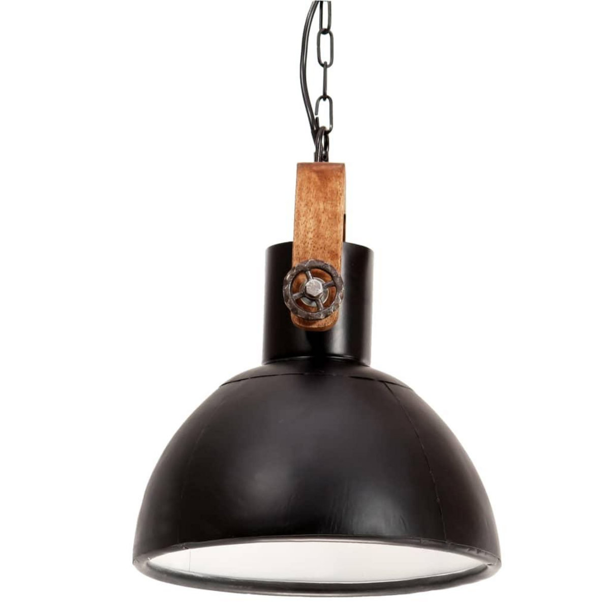 VIDAXL Lampe suspendue industrielle 25 W Noir Rond 30 cm E27