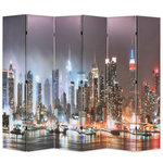 VIDAXL Cloison de separation pliable 228 x 170 cm New York la nuit