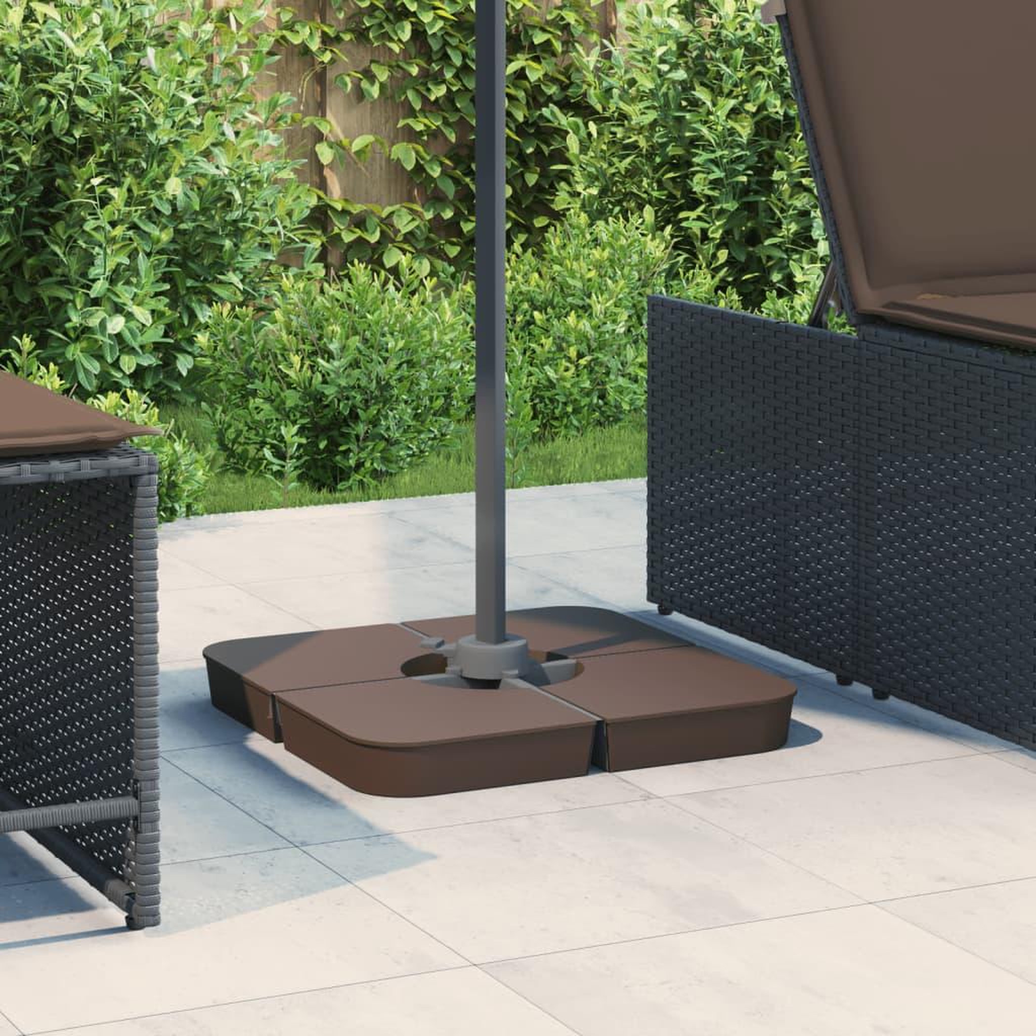 VIDAXL Ensemble de base de parasol pour parasols a pied croise 4pcs PP