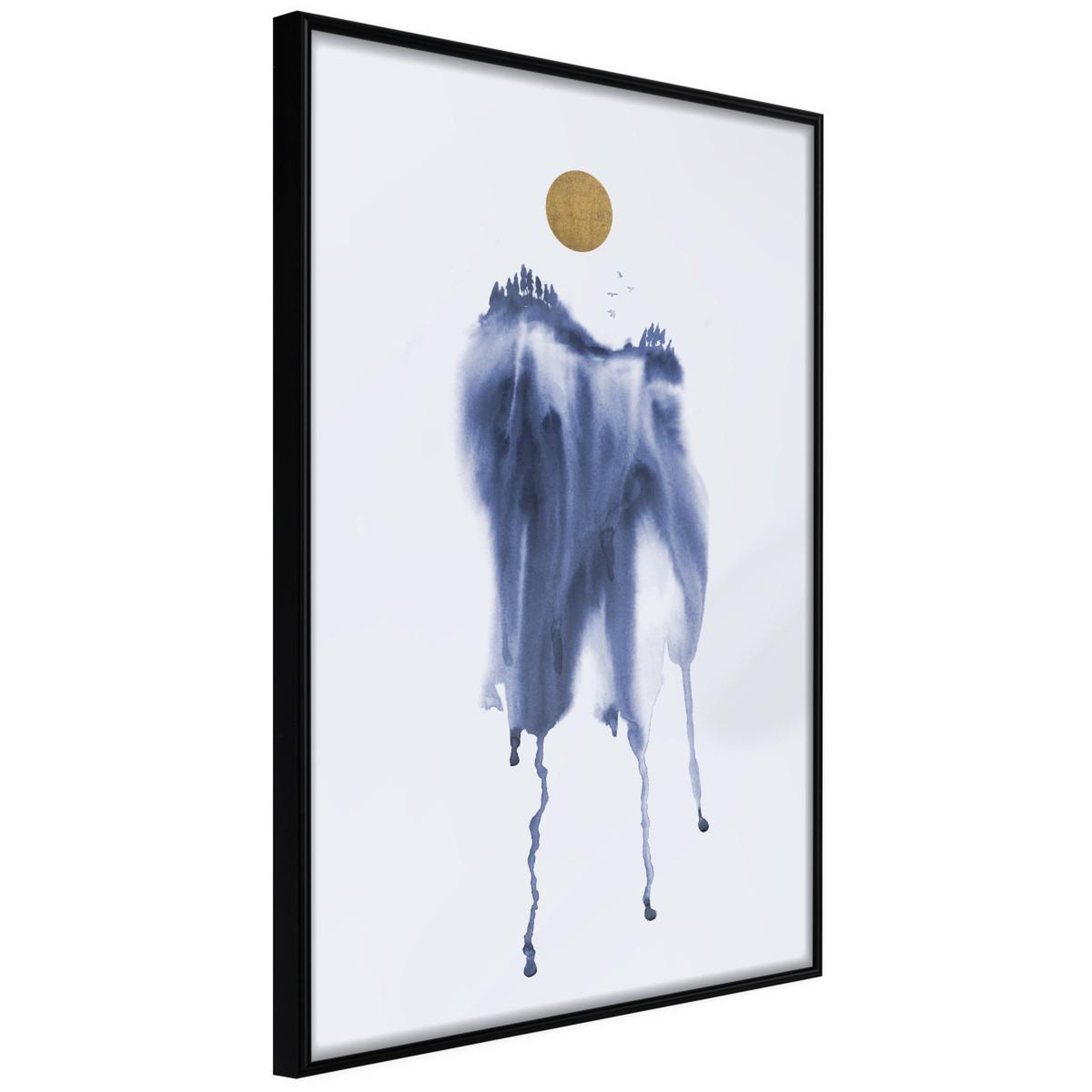Paris Prix Affiche murale encadrée  waterfall of colour. Coloris disponibles : Noir, Jaune