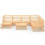 Voir la diapositive 3 : VIDAXL Salon de jardin 8 pcs bois de pin massif
