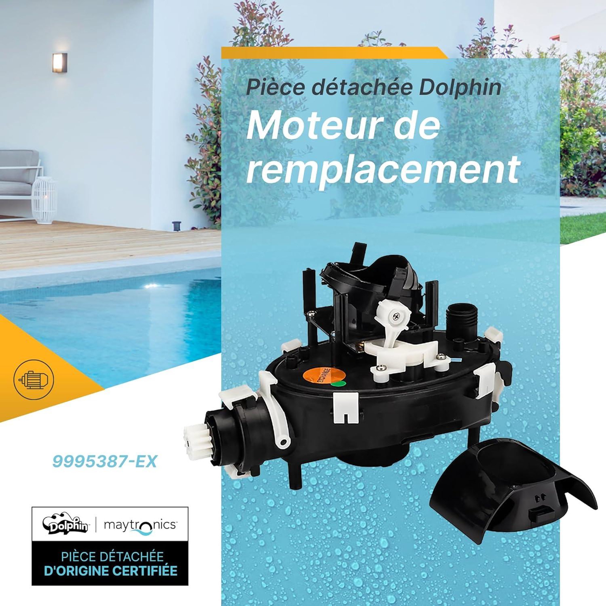 Voir la diapositive 4 : Dolphin Moteur pour robot dolphin s200, s300, e30 etc... Voir liste - 9995387-assy