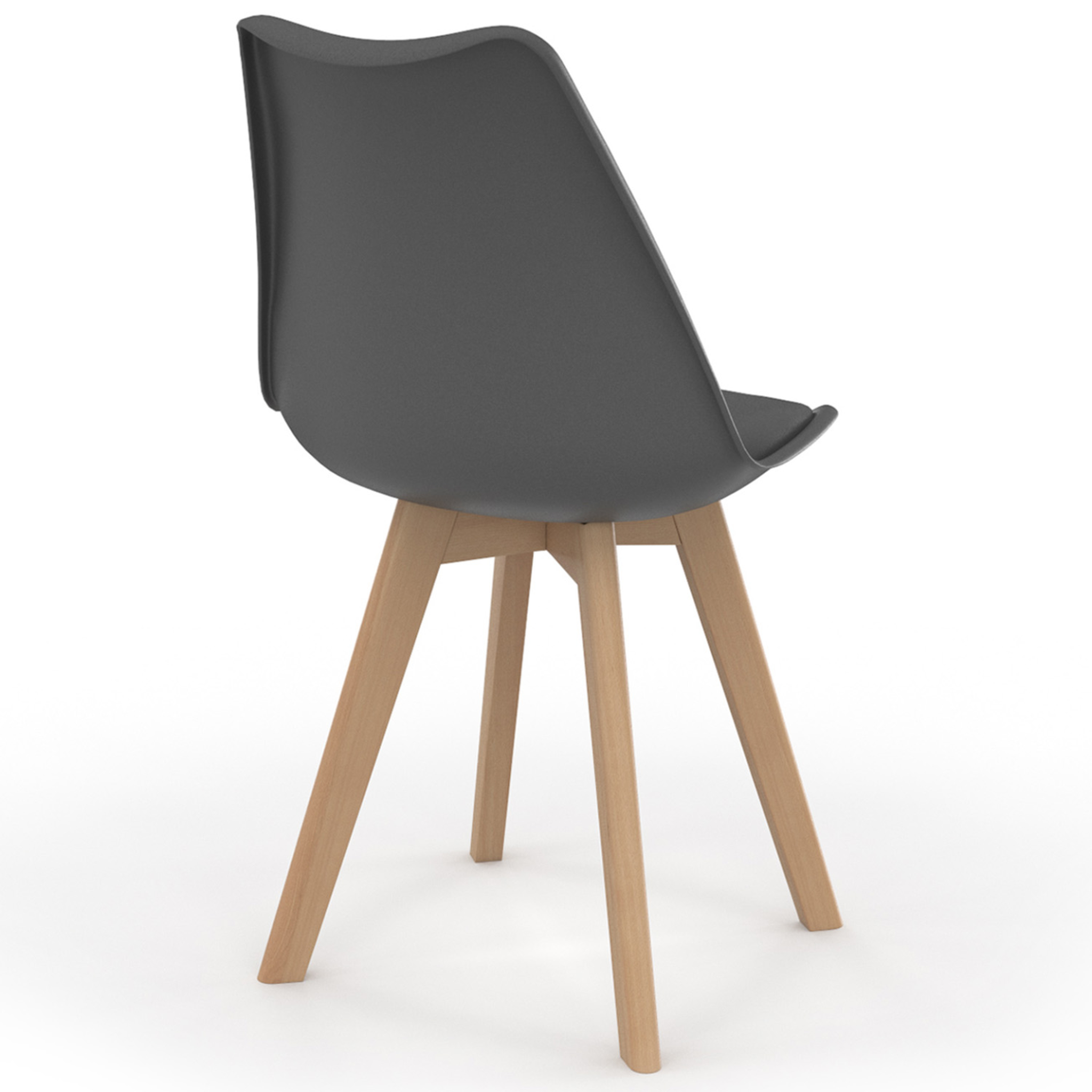 Voir la diapositive 4 : ID MARKET Lot de 6 chaises scandinaves sara mix color gris foncé x3 et gris clair x3