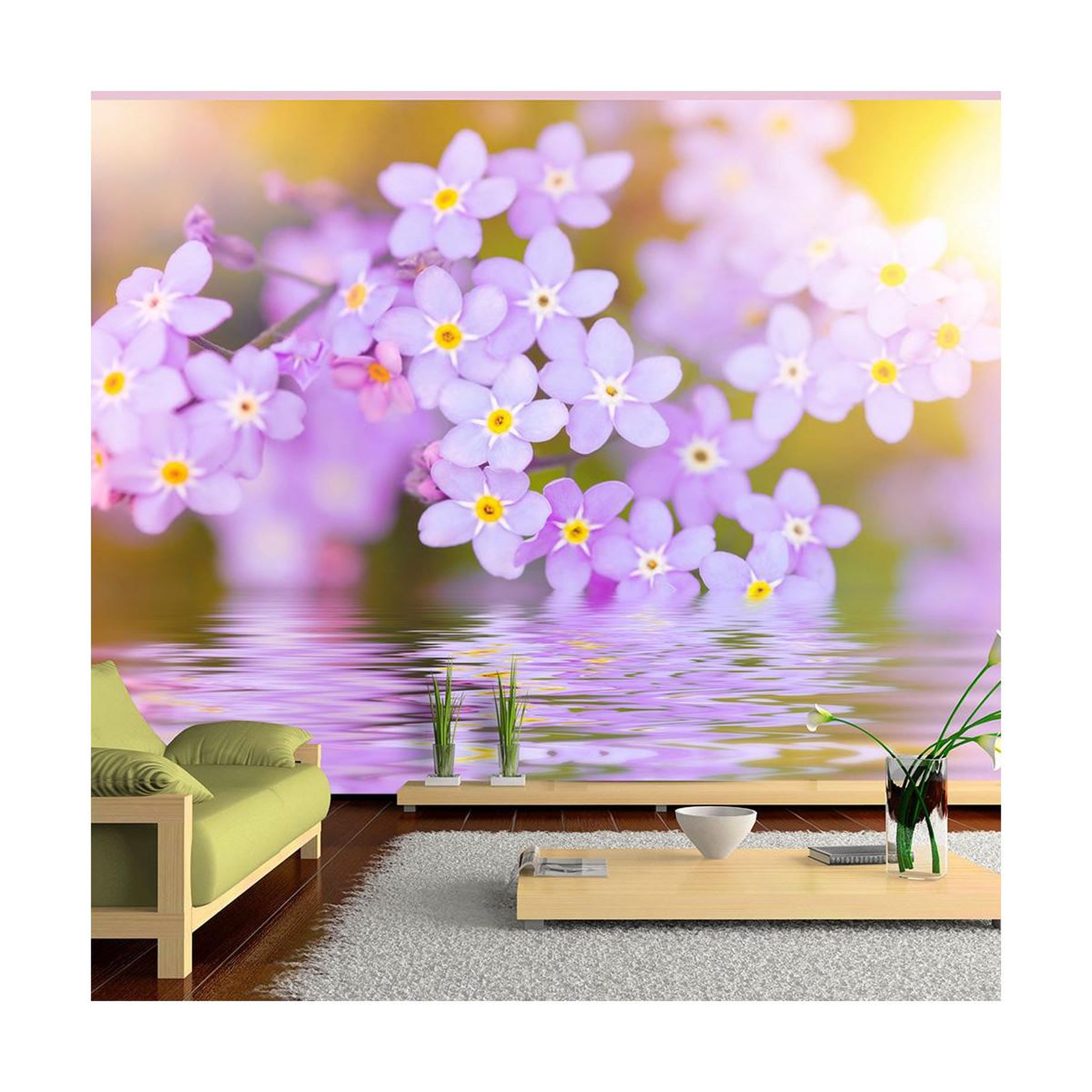 Paris Prix Papier peint  violet petals in bloom. Coloris disponibles : Multicolore