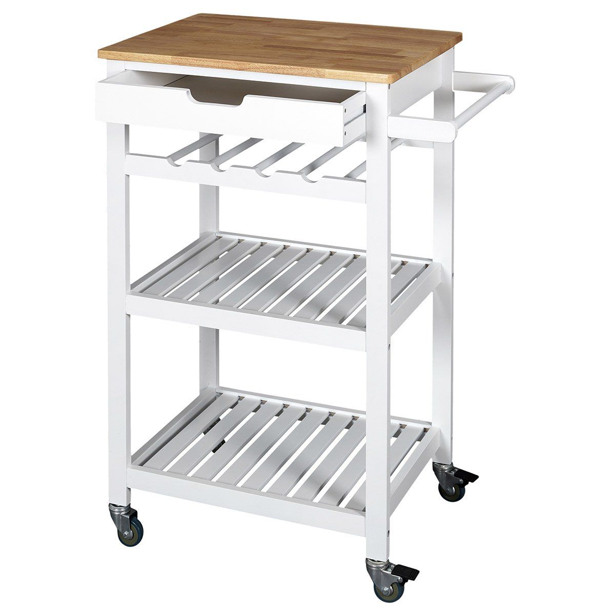 The Home Deco Factory Desserte à roulettes blanc