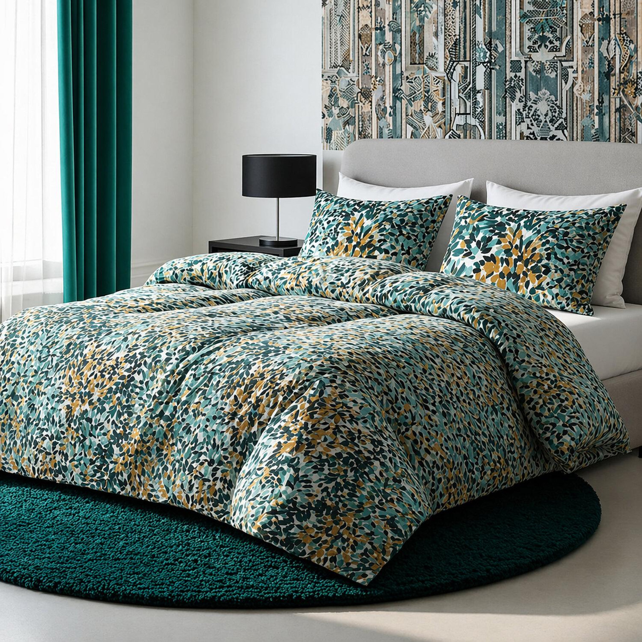 Voir la diapositive 4 : Les Ateliers du Linge Parure housse de couette 100% coton 57fils-telma