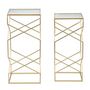 Voir la diapositive 5 : Paris Prix Lot de 2 Tables d'Appoint Design  Glassy  68cm Or