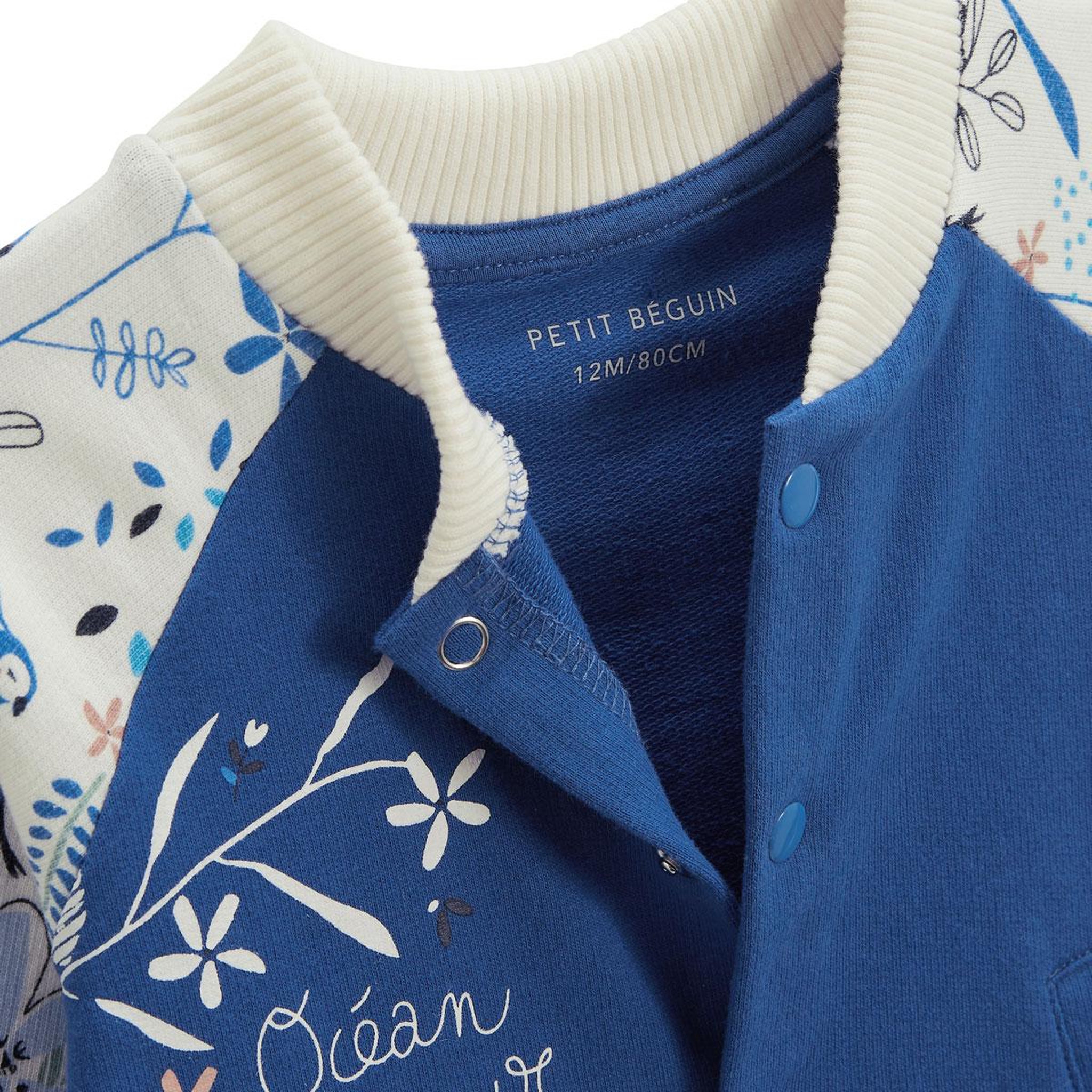 Voir la diapositive 3 : Petit Béguin Veste teddy bébé Océan d'amour