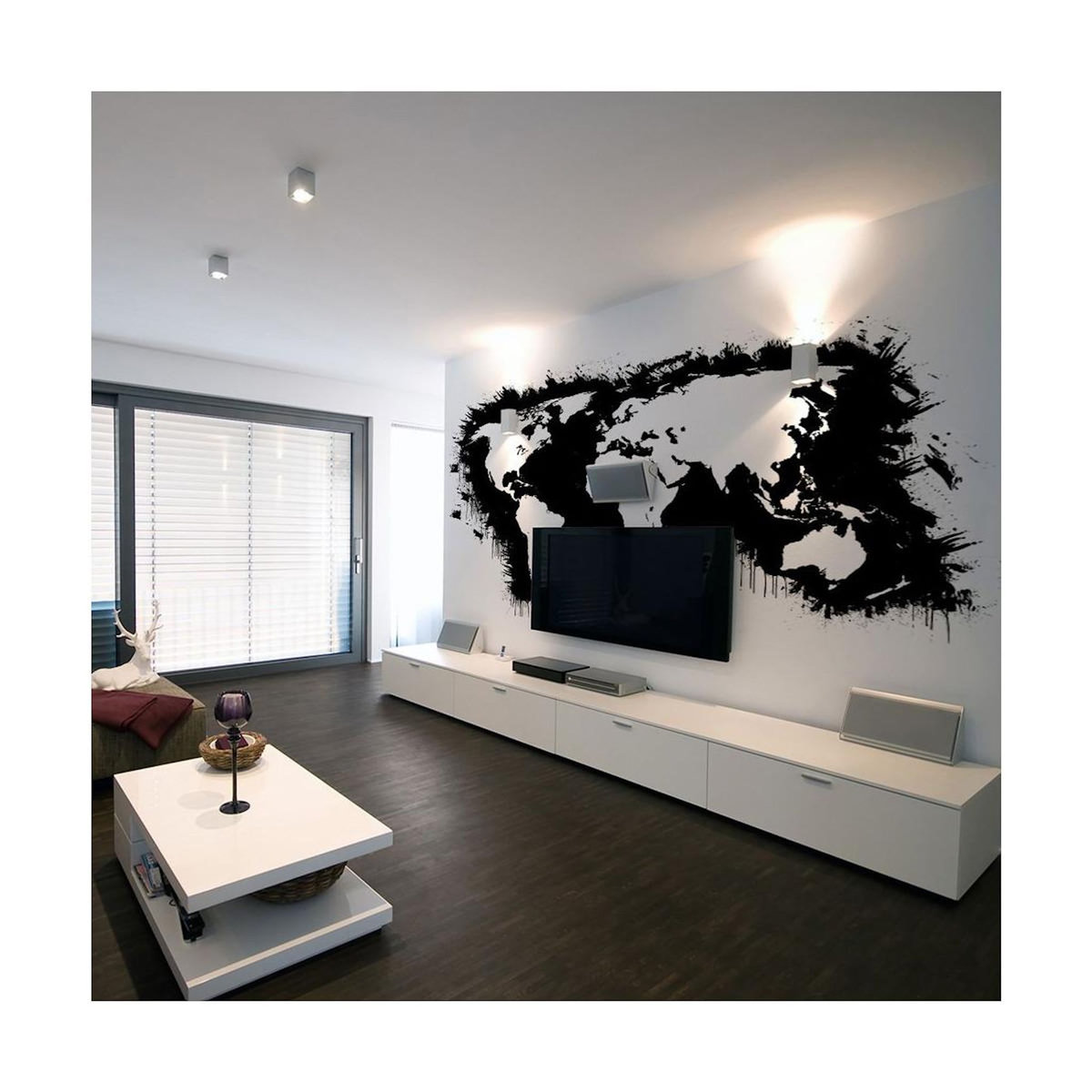 Paris Prix Papier Peint  White Continents, Black Oceans
