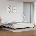 VIDAXL Cadre de lit sans matelas creme 200x200 cm similicuir