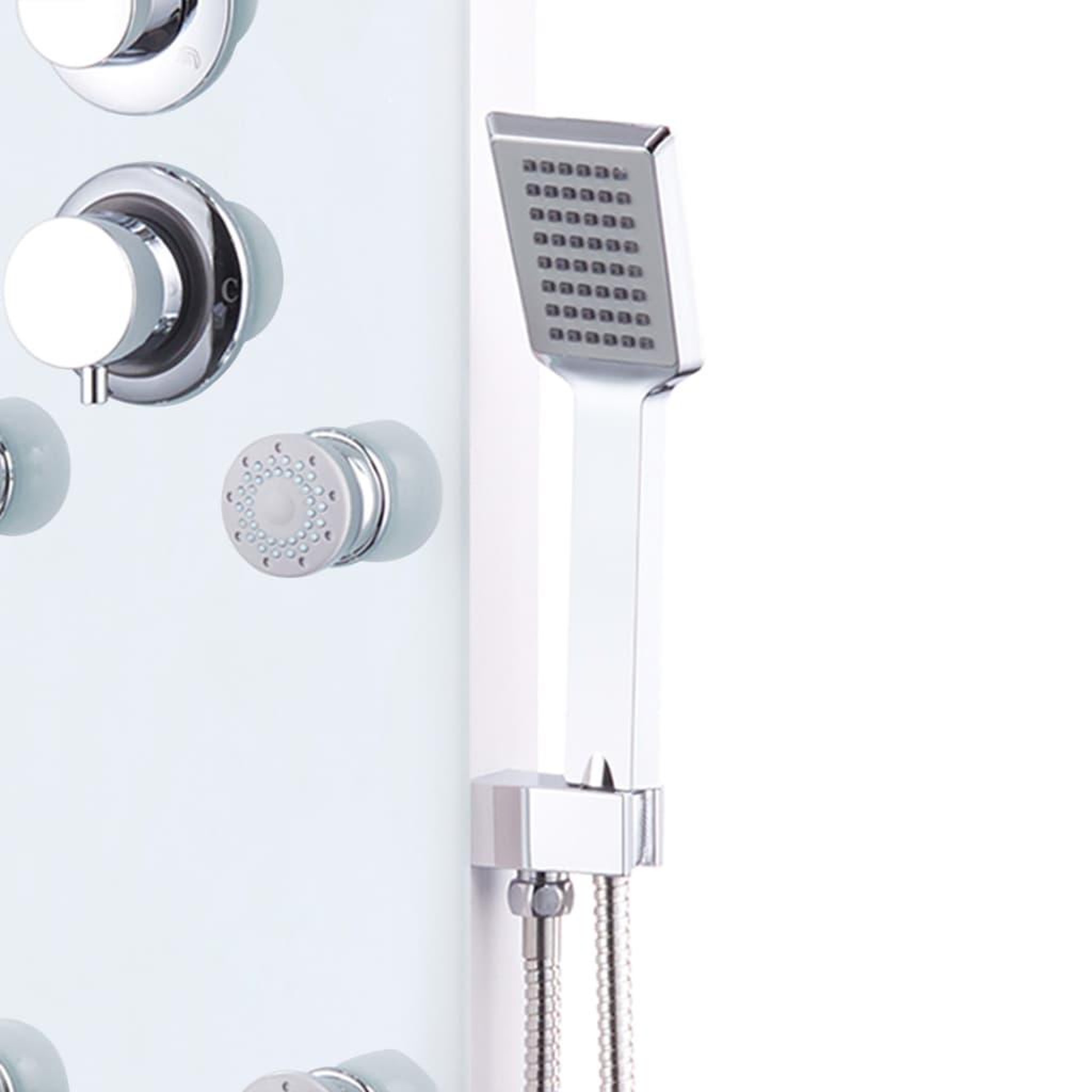 Voir la diapositive 4 : VIDAXL Panneau de douche Verre 25 x 44,6 x 130 cm Blanc