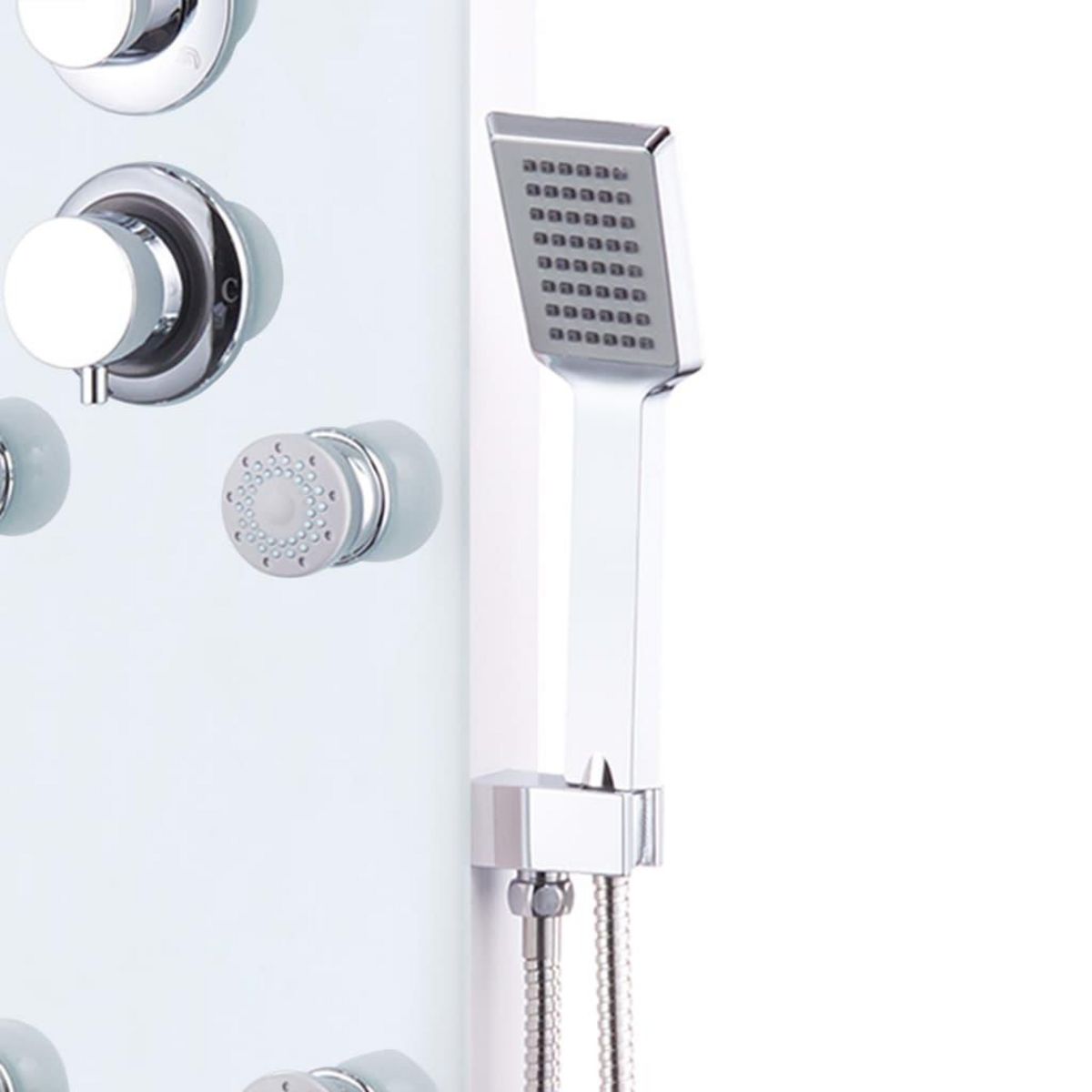 VIDAXL Panneau de douche Verre 25 x 44,6 x 130 cm Blanc