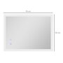 Voir la diapositive 3 : KLEANKIN Miroir mural lumineux LED de salle de bain - 70L x 50l cm - avec 3 couleurs, luminosité réglable interrupteur tactile système antibuée transparent