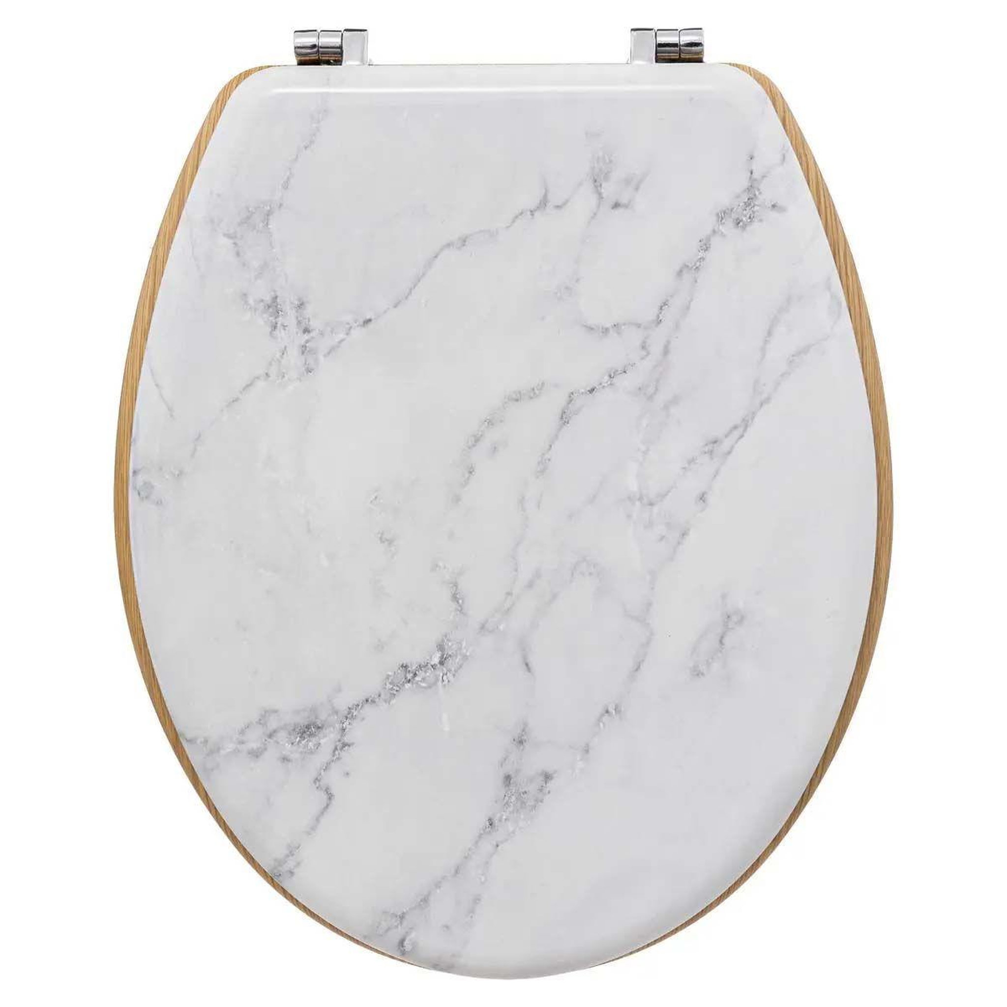 FIVE Abattant wc imprimé marbre  léa  46cm blanc