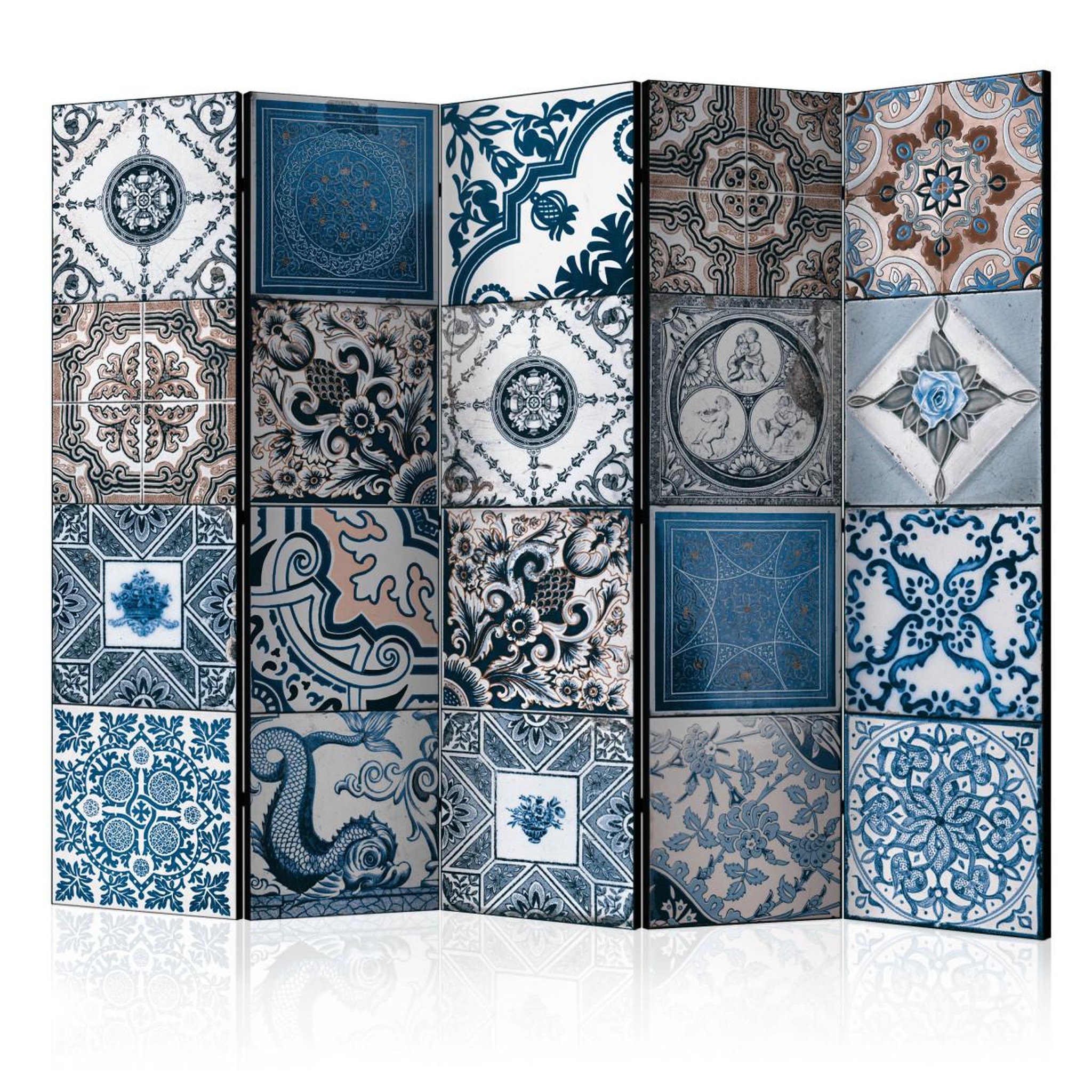 Paris Prix Paravent 5 volets  blue arabesque  172x225cm