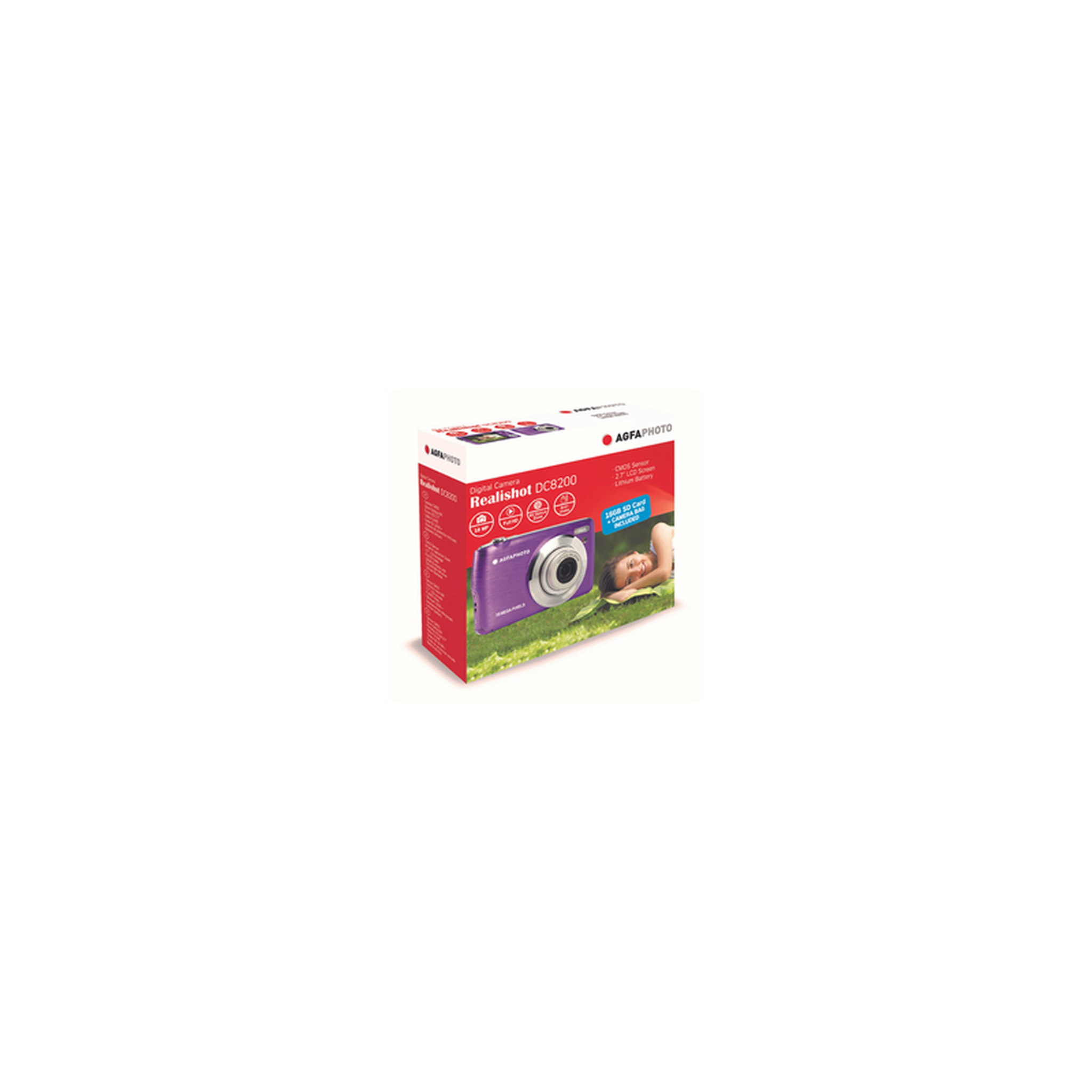 Voir la diapositive 3 : AGFA PHOTO Appareil photo compact Agfaphoto Realishot DC8200 Violet Carte Sd 16 GO