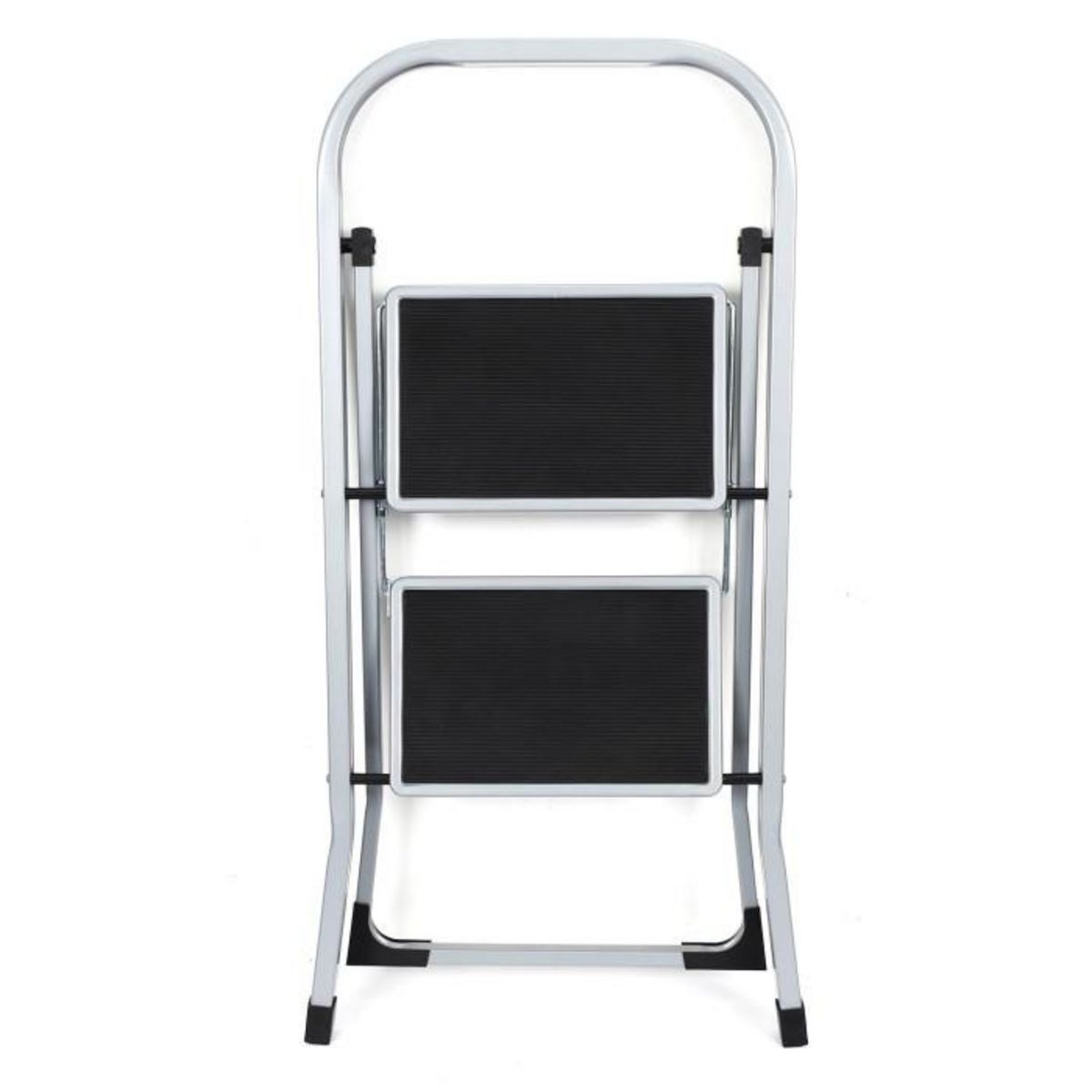 Paris Prix Escabeau 2 Marches en Métal  Confort  81cm Gris