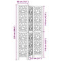 Voir la diapositive 6 : VIDAXL Cloison de separation 3 panneaux marron bois paulownia massif