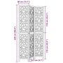 Voir la diapositive 6 : VIDAXL Cloison de separation 3 panneaux marron bois paulownia massif