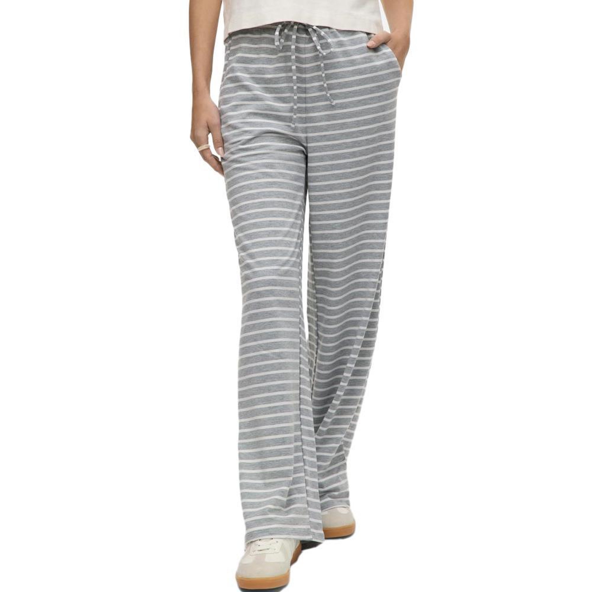Vero Moda Pantalon Gris à rayures Femme Vero Moda Malma. Coloris disponibles : Gris