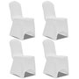Voir la diapositive 1 : VIDAXL Housse de chaise extensible 4 pcs Blanc