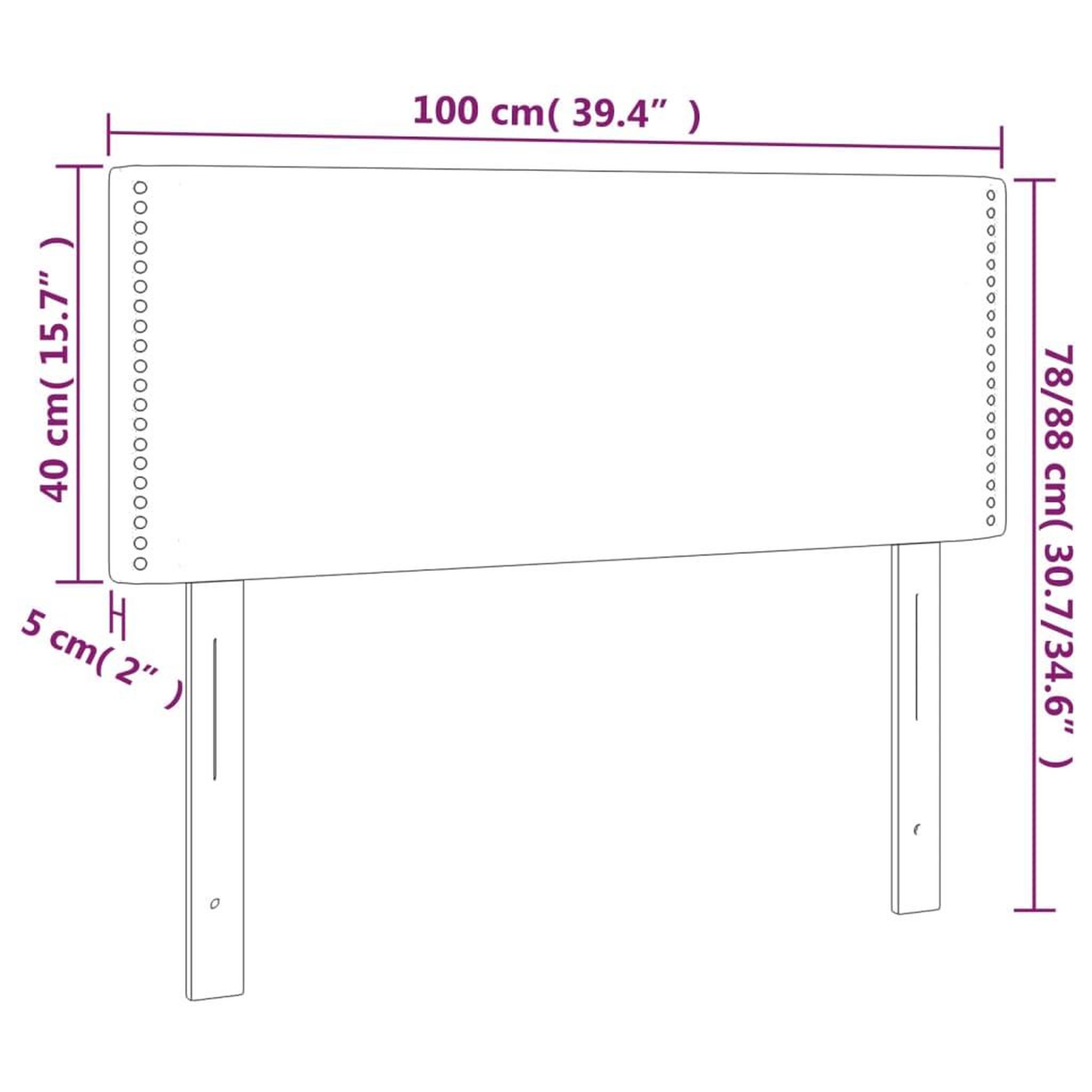 Voir la diapositive 6 : VIDAXL Tete de lit a LED Bleu 100x5x78/88 cm Tissu