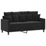 Voir la diapositive 2 : VIDAXL Canape a 2 places Noir 140 cm Velours