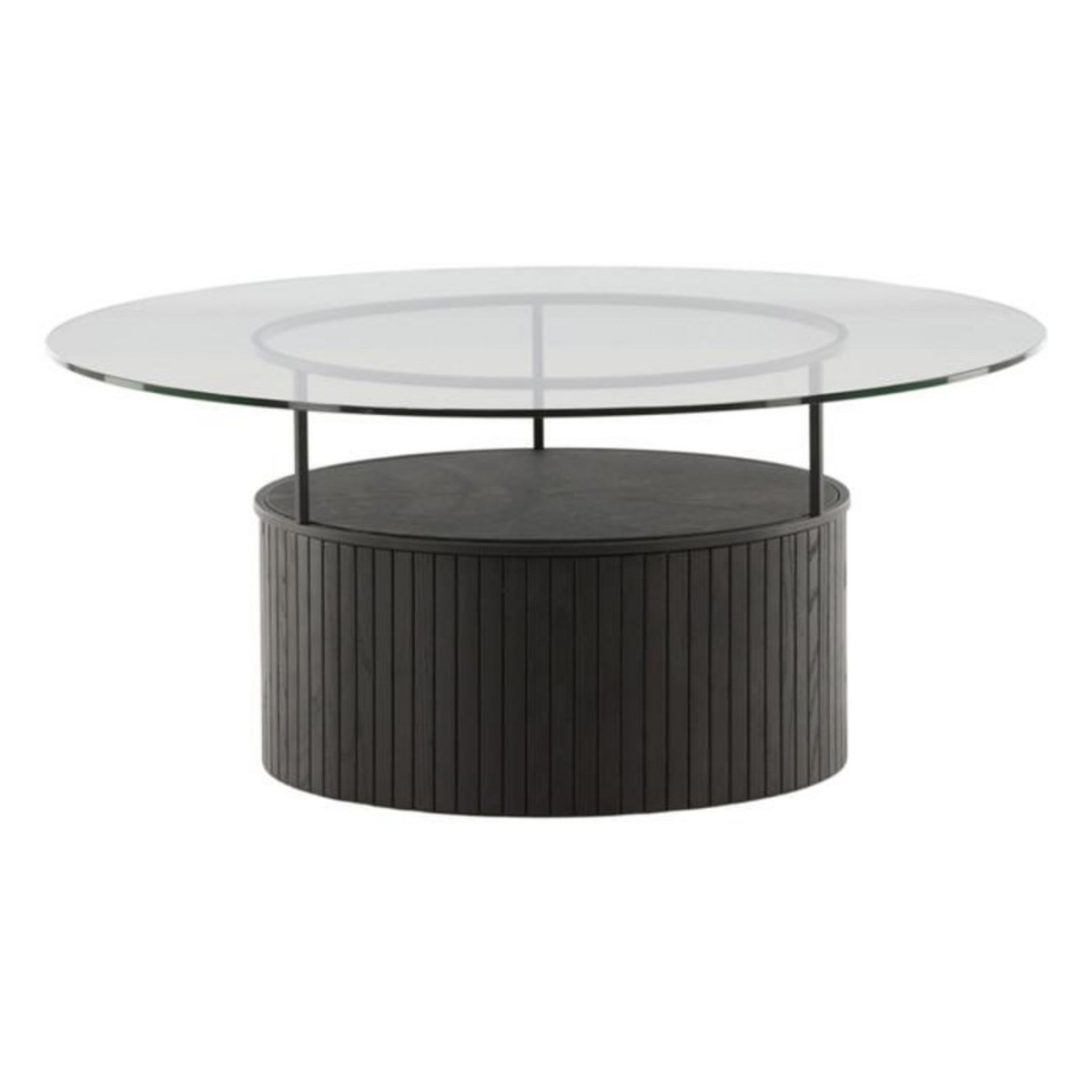 Paris Prix Table Basse en Verre  Bovall  90cm Noir