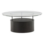 Paris Prix Table Basse en Verre  Bovall  90cm Noir