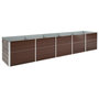 Voir la diapositive 1 : VIDAXL Lit sureleve de jardin Acier galvanise 400x80x77 cm Marron