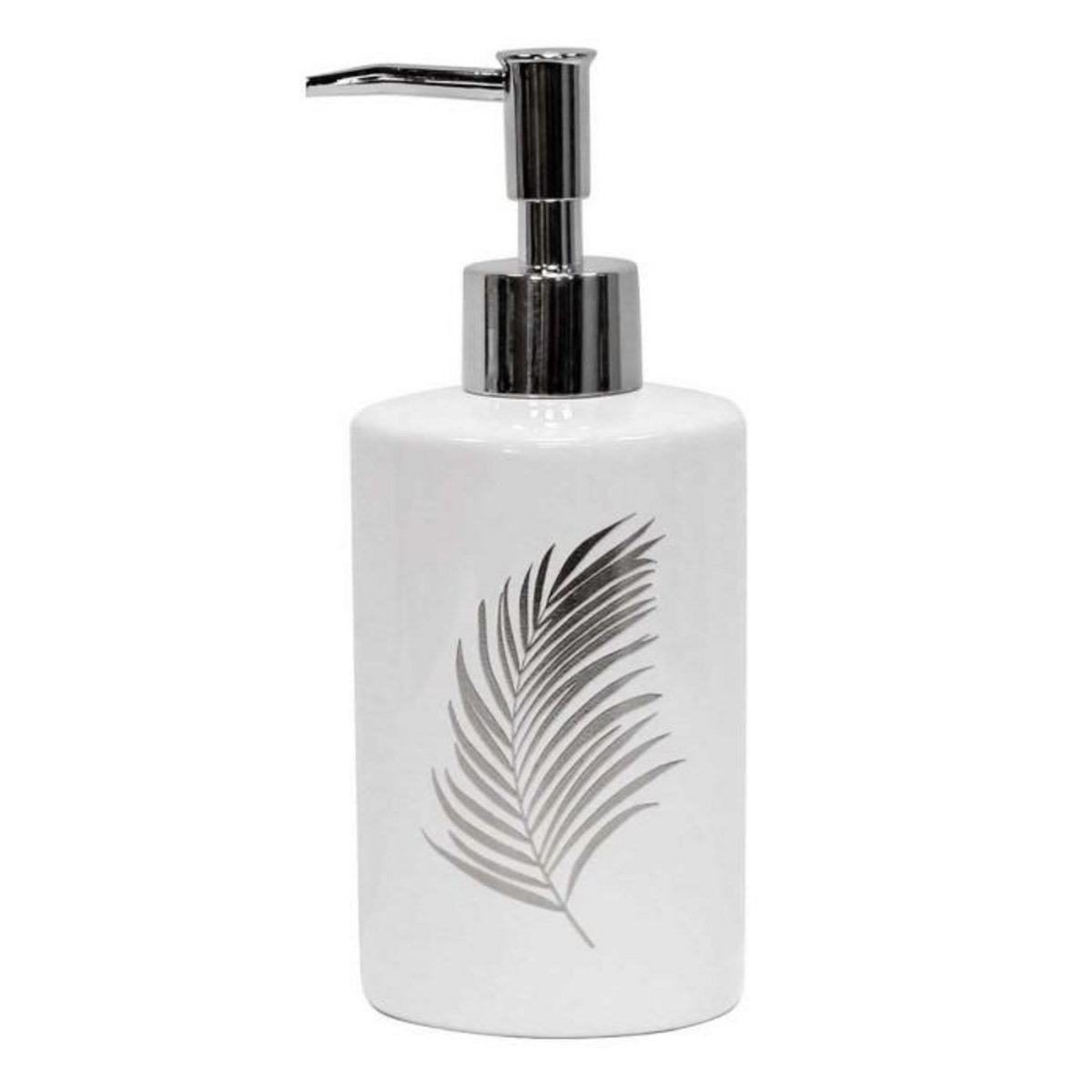 Paris Prix Distributeur de Savon Imprimé  Orbella  17cm Blanc & Argent