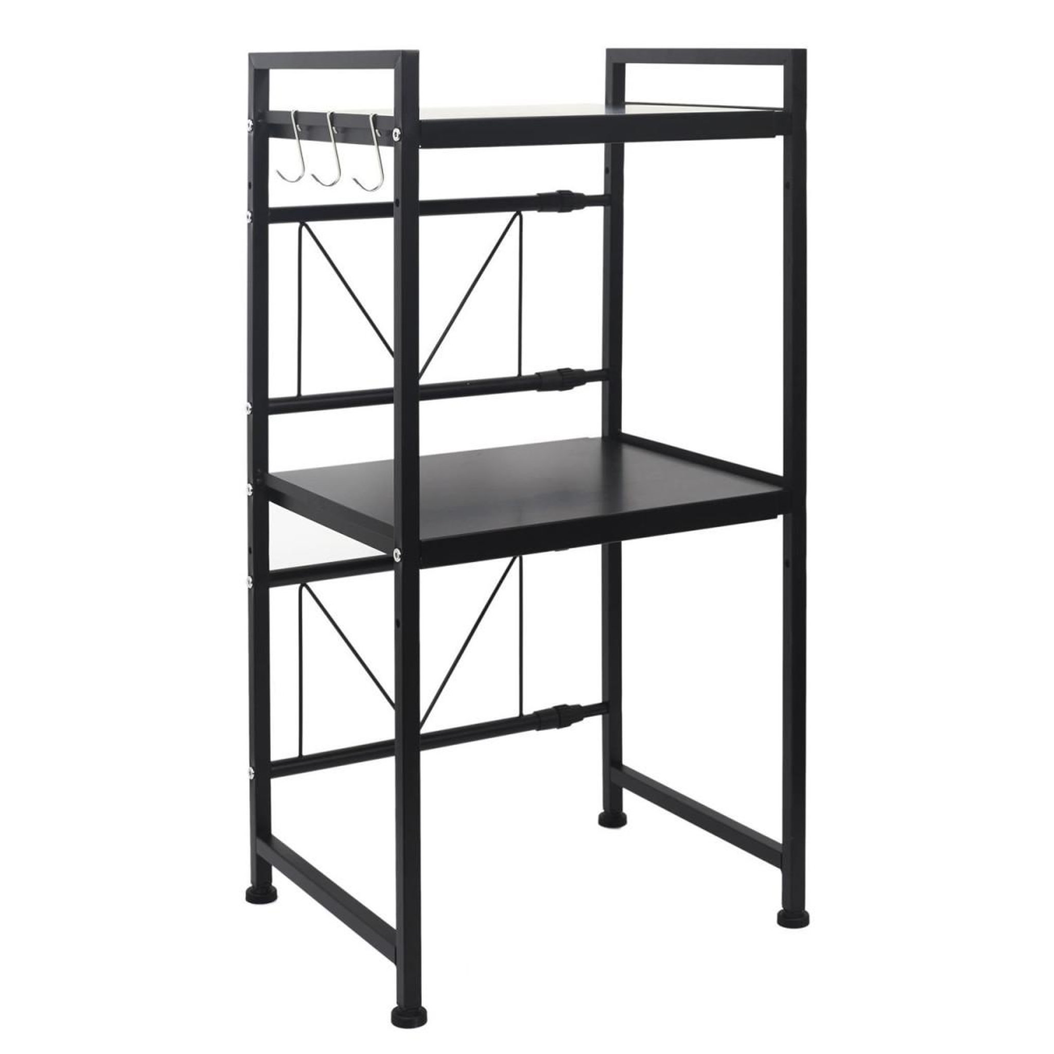 Voir la diapositive 1 : The Home Deco Factory Organisateur micro-ondes  modulable ii  40-60cm noir