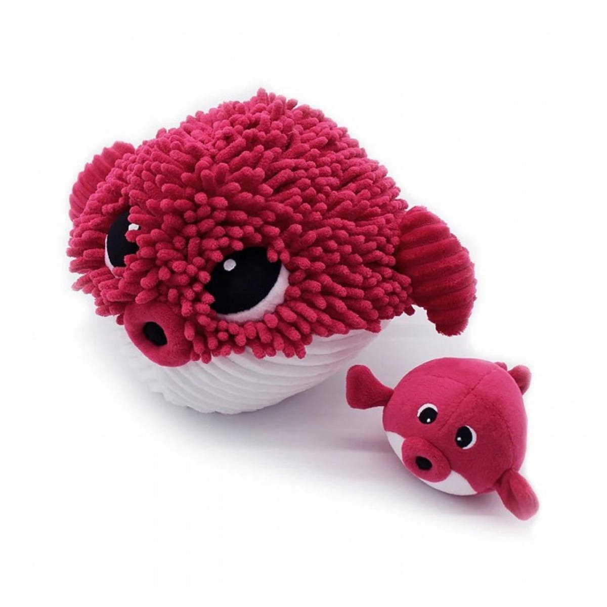 LES DEGLINGOS Peluche Gobetou le poisson globe avec bébé Betterave - Les Ptipotos, un compagnon doux et amusant