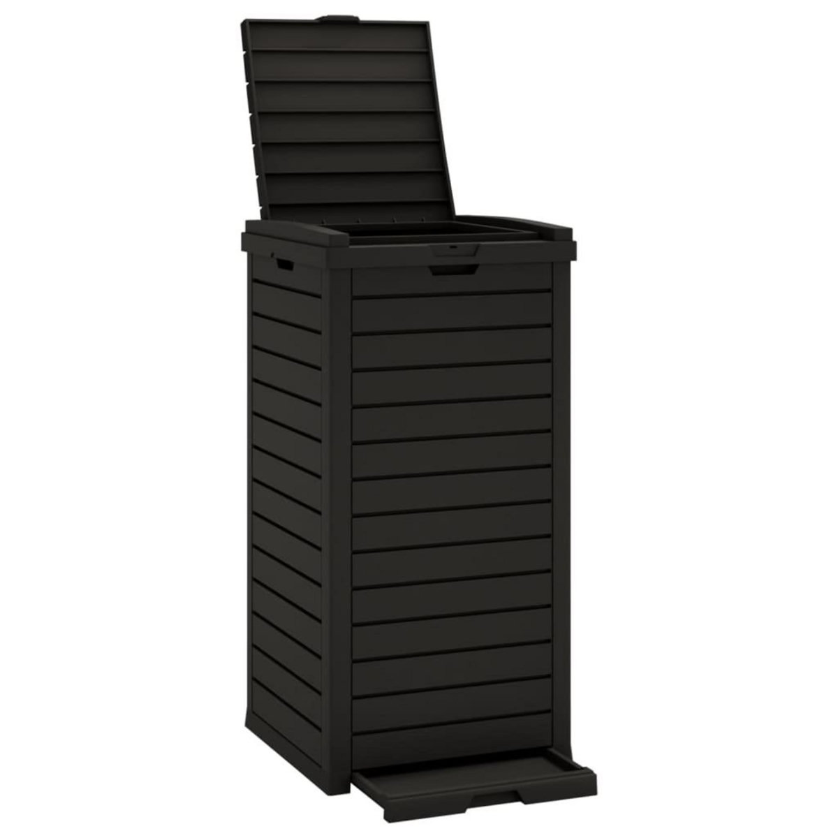 VIDAXL Poubelle d'exterieur noir 41x41x86 cm polypropylene