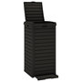 Voir la diapositive 2 : VIDAXL Poubelle d'exterieur noir 41x41x86 cm polypropylene