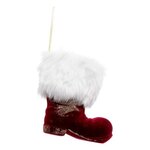ATMOSPHERA Sujet de Noël Botte  Soir  15cm Rouge & Blanc