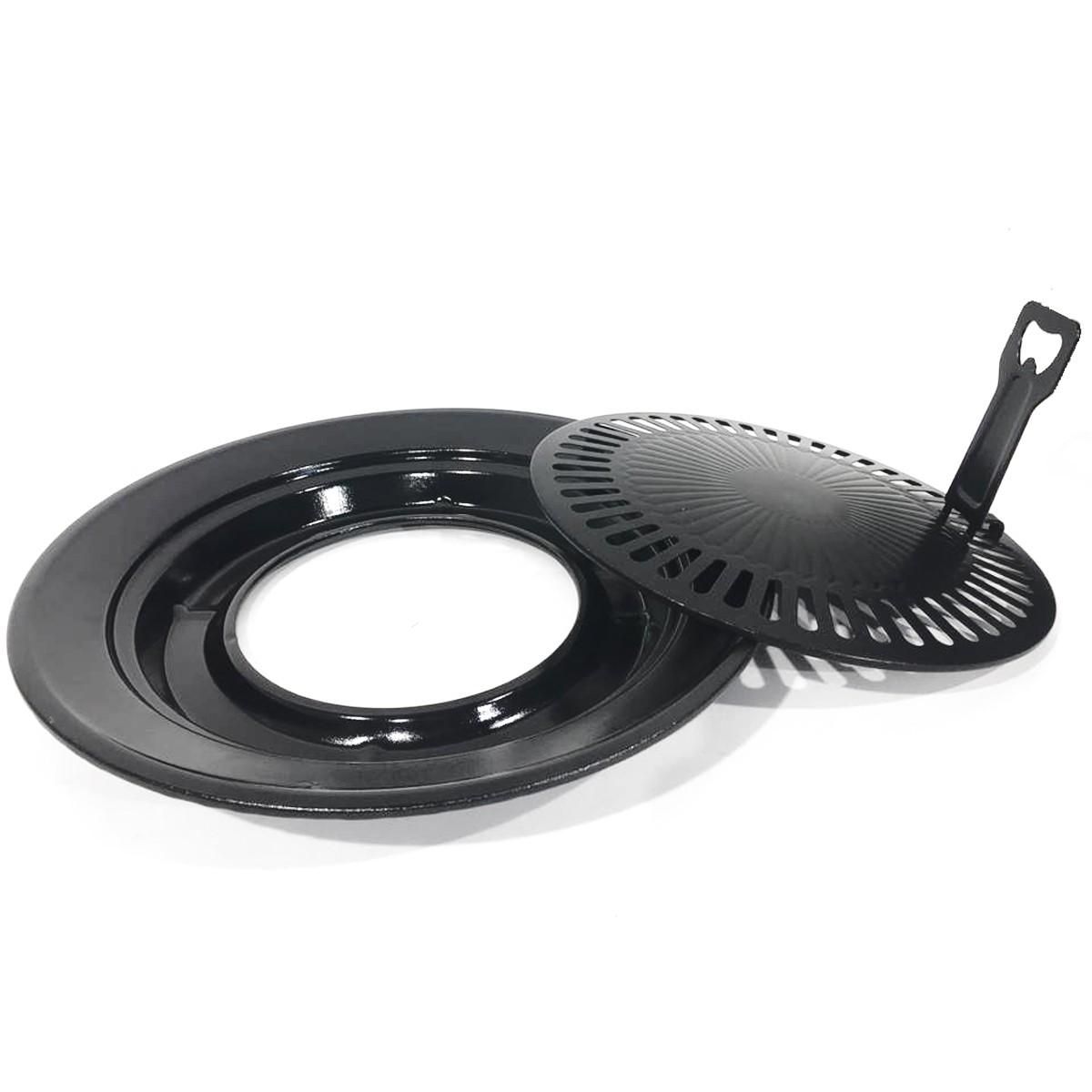 BRIXO Barbecue à gaz et Réchaud gaz 2200W Piezo + 4 cartouches gaz Camping Cuisine Exterieure